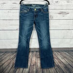 Wrangler Rock 47 Jeans Womens Juniors 3 Bootcut Western Cowgirl Rhinestone Bling